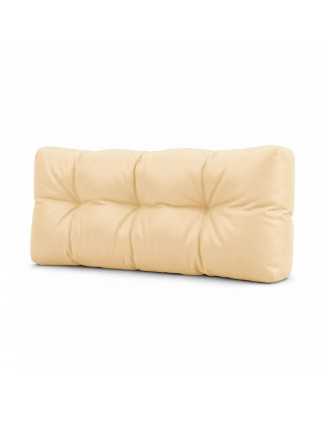 Coussin de dossier pour palette, imperméable, matelassé, 120x40x15, Beige