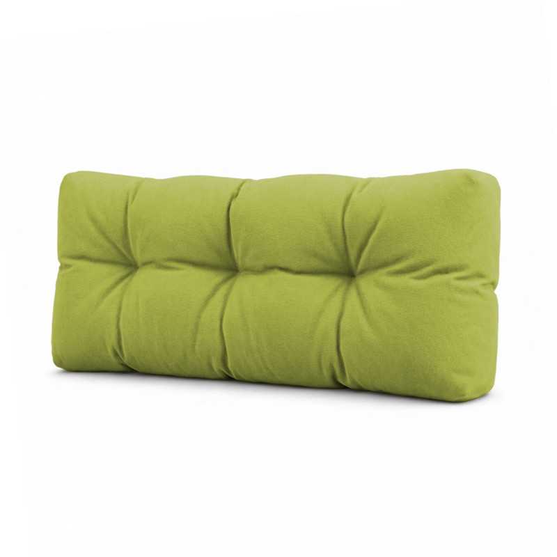 Coussin de Dossier pour Palette, Matelassé, 120x40x15 cm, Vert Lime