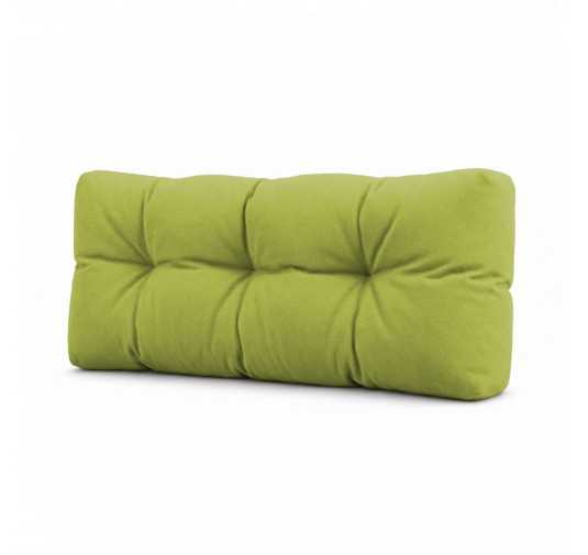 Coussin de Dossier pour Palette, Matelassé, 120x40x15 cm, Vert Lime