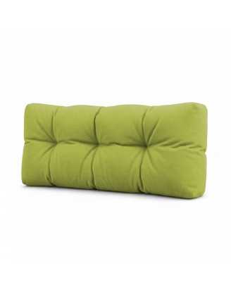 Coussin de Dossier pour Palette, Matelassé, 120x40x15 cm, Vert Lime