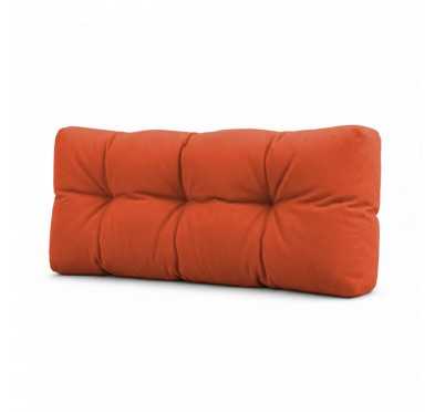 Coussin de Dossier pour Palette, Matelassé, 120x40x15 cm, Orange