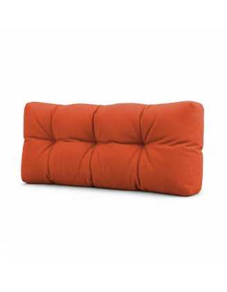 Coussin de Dossier pour Palette, Matelassé, 120x40x15 cm, Orange
