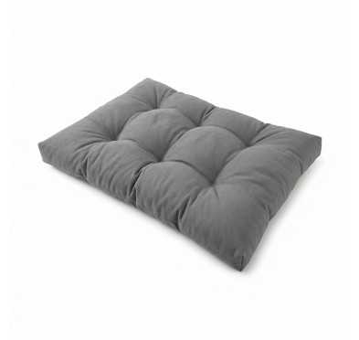Coussin de Siège Matelassé pour Palettes 120x80x15 Gris