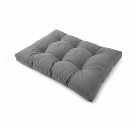 Coussin de Siège Matelassé pour Palettes 120x80x15 Gris