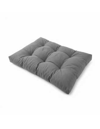 Coussin de Siège Matelassé pour Palettes 120x80x15 Gris