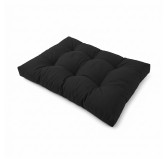 Coussin de Siège Matelassé pour Palettes 120x80x15 Noir