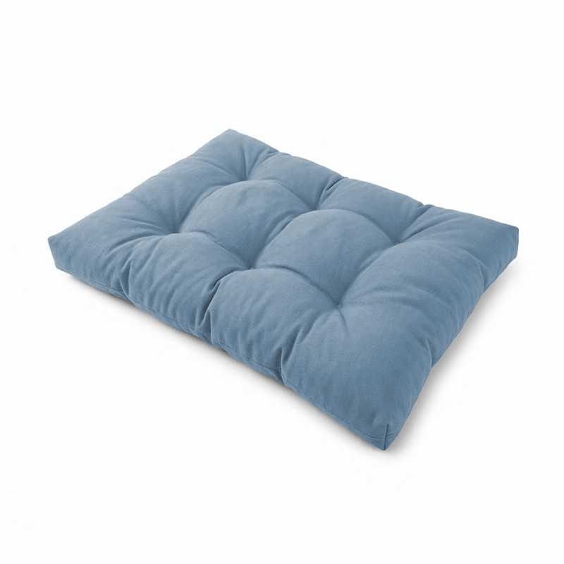 Coussin de Siège Matelassé pour Palettes 120x80x15 Bleu