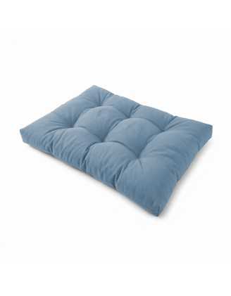 Coussin de Siège Matelassé pour Palettes 120x80x15 Bleu