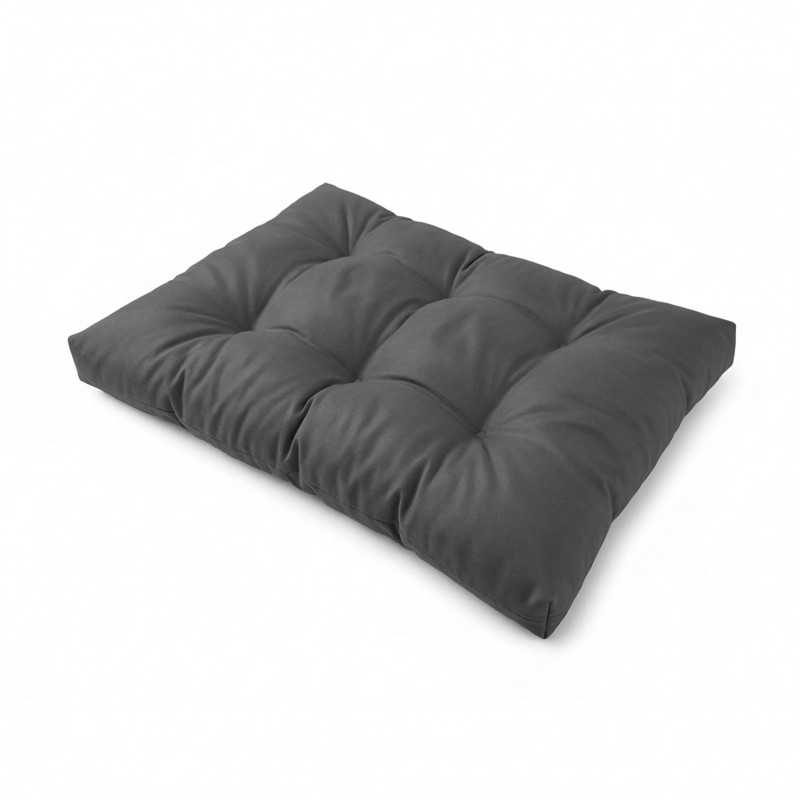 Coussin de siège pour palette, imperméable, matelassé, 120x80x15, Anthracite
