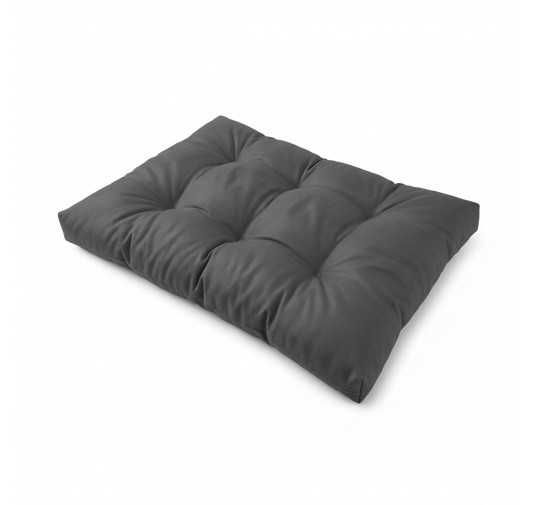 Coussin de siège pour palette, imperméable, matelassé, 120x80x15, Anthracite