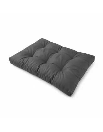 Coussin de siège pour palette, imperméable, matelassé, 120x80x15, Anthracite