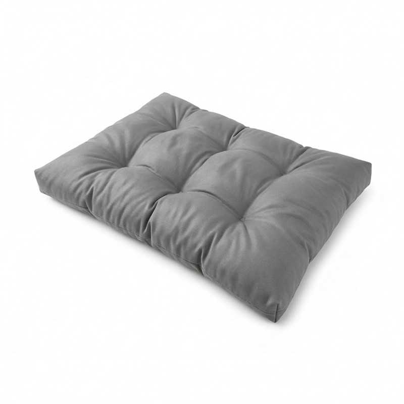 Coussin de siège pour palette, imperméable, matelassé, 120x80x15, Gris