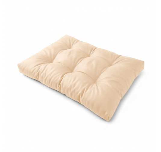 Coussin de siège pour palette, imperméable, matelassé, 120x80x15, Beige