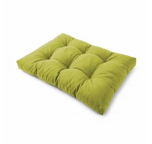Coussin de Siège pour Palette, Matelassé, 120x80x15 cm, Vert Lime