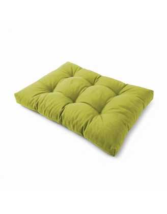 Coussin de Siège pour Palette, Matelassé, 120x80x15 cm, Vert Lime