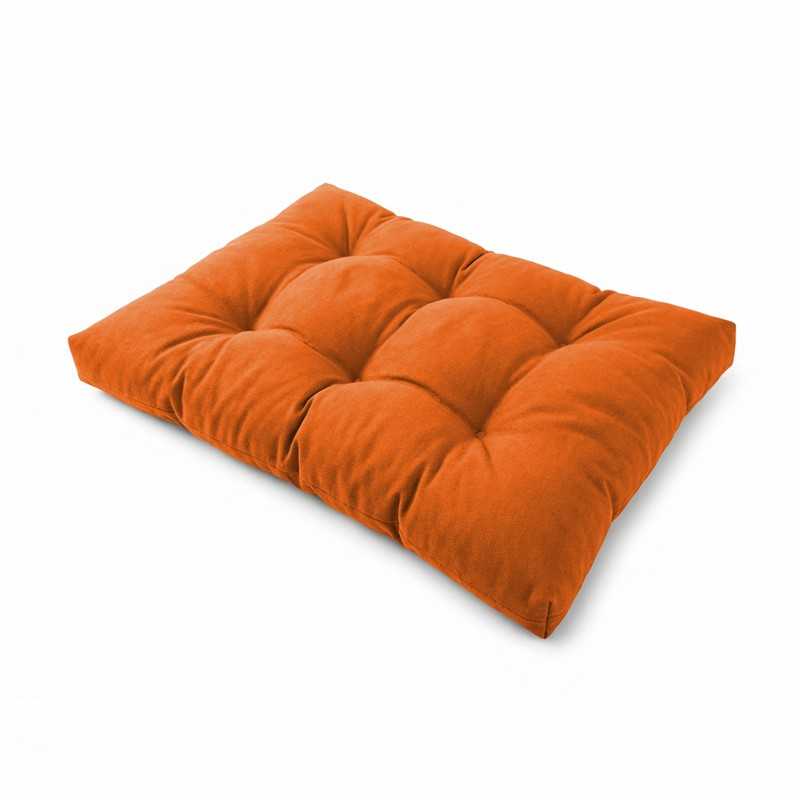 Coussin de Siège pour Palette, Matelassé, 120x80x15 cm, Orange Coussin de Siège pour Palette, Matelassé, 120x80x15 cm, Orange