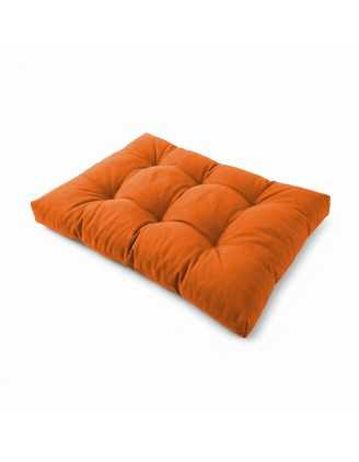 Coussin de Siège pour Palette, Matelassé, 120x80x15 cm, Orange