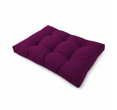Coussin de Siège pour Palette, Matelassé, 120x80x15 cm, Violet
