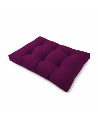 Coussin de Siège pour Palette, Matelassé, 120x80x15 cm, Violet