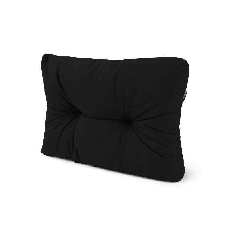 Coussin de Latéral Matelassé pour Palettes 60x40x15 Noir