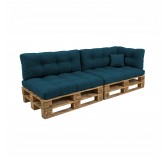 Set de 6 Coussins Matelassés pour Palettes 120x80 + 120x40 Vert Foncé