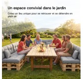 Coussin Décoratif pour Palette et Canapé de Jardin, 40x40 cm, Bleu