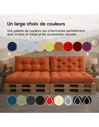 Coussin Décoratif pour Palette et Canapé de Jardin, 40x40 cm, Vert Lime