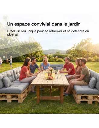 Coussin Décoratif pour Palette et Canapé de Jardin, 40x40 cm, Vert Lime