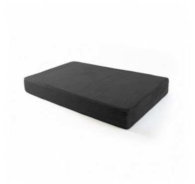 Coussin de siège pour palettes | Velours côtelé | 120x80 cm | Couleur gris foncé