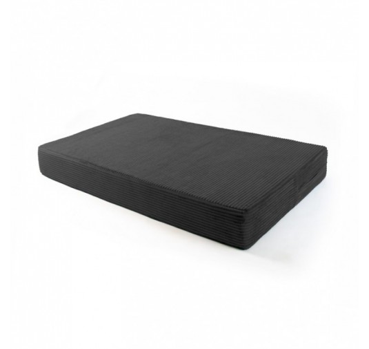 Coussin de siège pour palettes | Velours côtelé | 120x80 cm | Couleur gris foncé