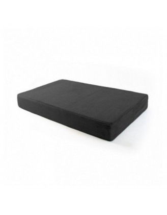 Coussin de siège pour palettes | Velours côtelé | 120x80 cm | Couleur gris foncé