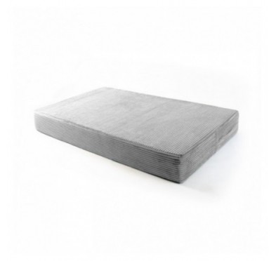 Coussin de siège pour palettes | Velours côtelé | 120x80 cm | Couleur gris
