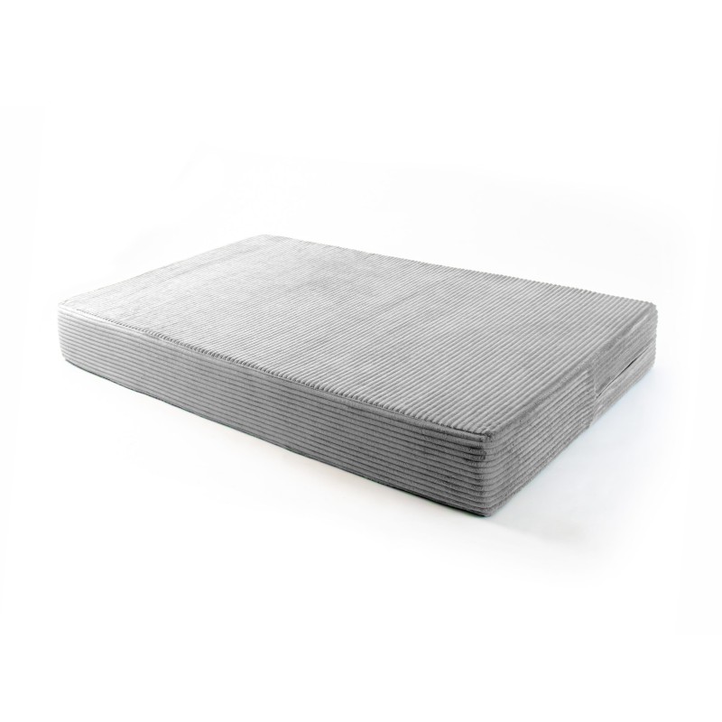 Coussin de siège pour palettes | Velours côtelé | 120x80 cm | Couleur gris