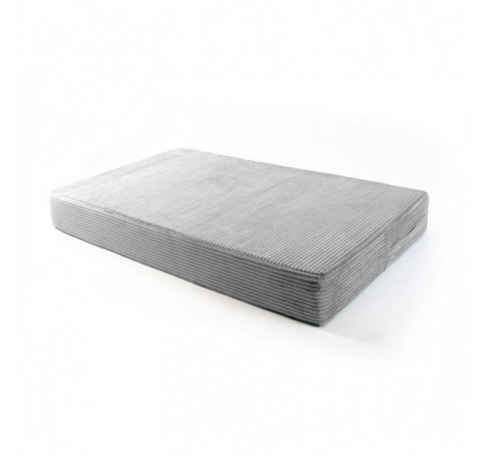 Coussin de siège pour palettes | Velours côtelé | 120x80 cm | Couleur gris