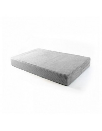 Coussin de siège pour palettes | Velours côtelé | 120x80 cm | Couleur gris