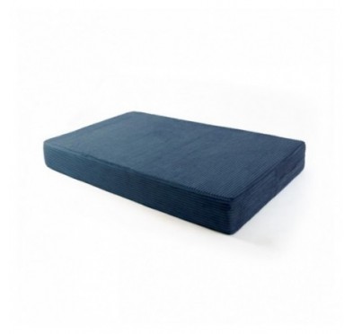 Coussin de siège pour palettes | Velours côtelé | 120x80 cm | Couleur bleu foncé