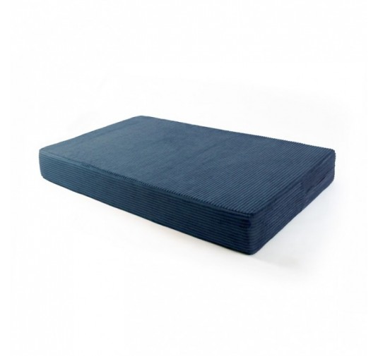 Coussin de siège pour palettes | Velours côtelé | 120x80 cm | Couleur bleu foncé