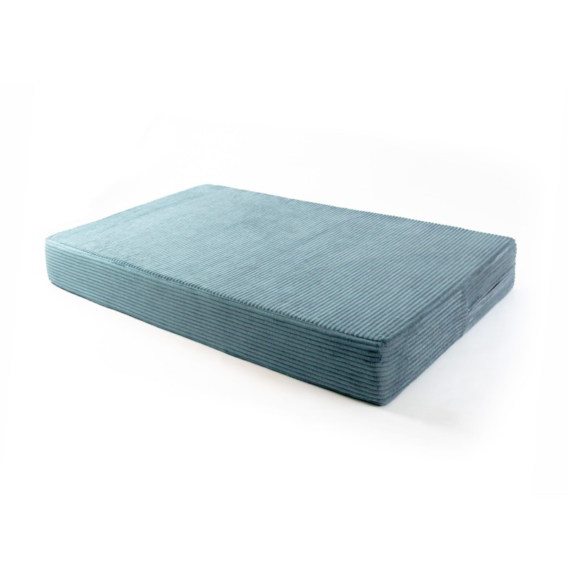 Coussin de siège pour palettes | Velours côtelé | 120x80 cm | Couleur bleu