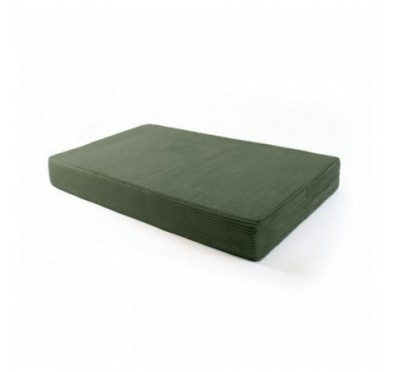 Coussin de siège pour palettes | Velours côtelé | 120x80 cm | Couleur vert foncé