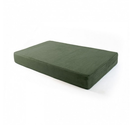 Coussin de siège pour palettes | Velours côtelé | 120x80 cm | Couleur vert foncé