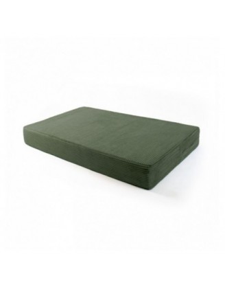Coussin de siège pour palettes | Velours côtelé | 120x80 cm | Couleur vert foncé