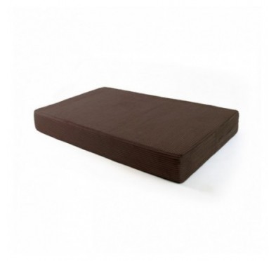 Coussin de siège pour palettes | Velours côtelé | 120x80 cm | Couleur marron foncé