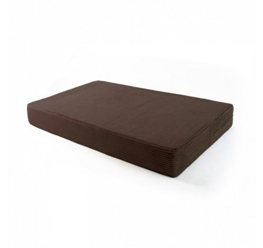 Coussin de siège pour palettes | Velours côtelé | 120x80 cm | Couleur marron foncé