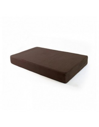 Coussin de siège pour palettes | Velours côtelé | 120x80 cm | Couleur marron foncé