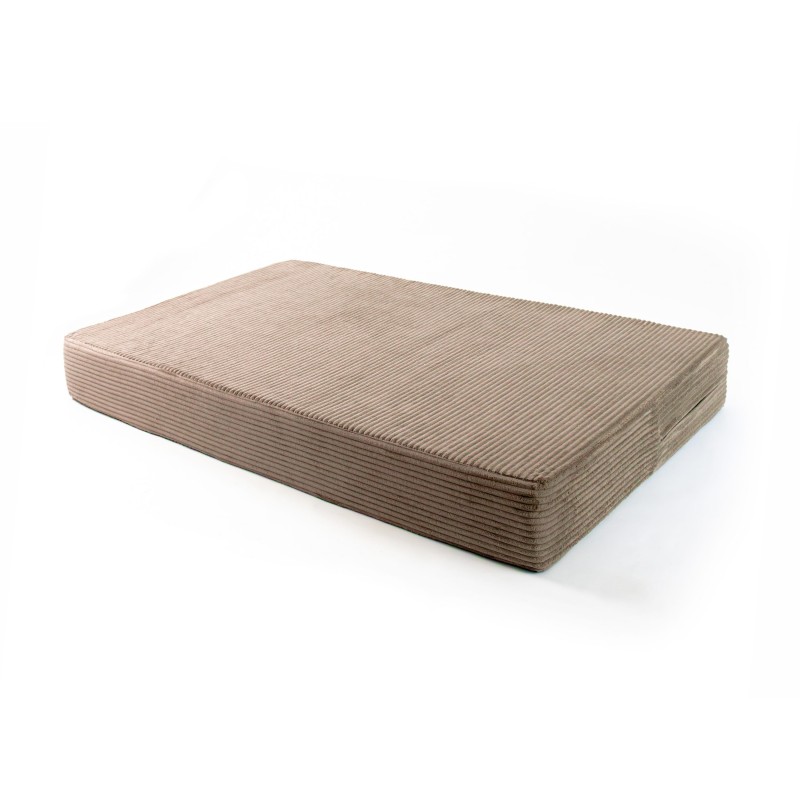 Coussin de siège pour palettes | Velours côtelé | 120x80 cm | Couleur marron
