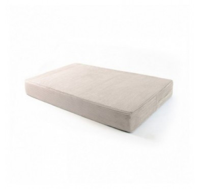 Coussin de siège pour palettes | Velours côtelé | 120x80 cm | Couleur beige foncé