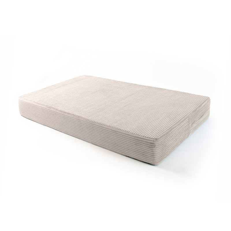 Coussin de siège pour palettes | Velours côtelé | 120x80 cm | Couleur beige foncé