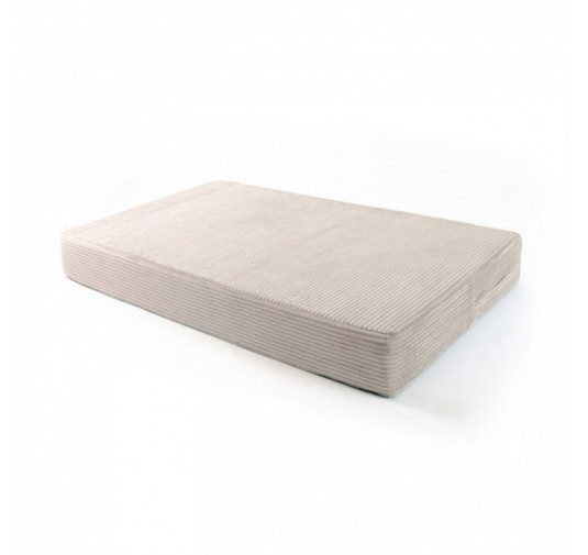 Coussin de siège pour palettes | Velours côtelé | 120x80 cm | Couleur beige foncé