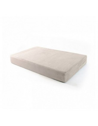 Coussin de siège pour palettes | Velours côtelé | 120x80 cm | Couleur beige foncé