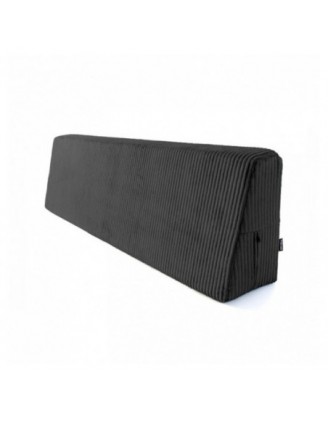 Coussin de dossier pour palettes | Velours côtelé | 120x40 cm | Couleur gris foncé
